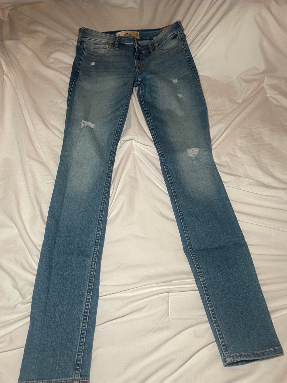Hollister Straight Leg Jeans - Light Blue Wash